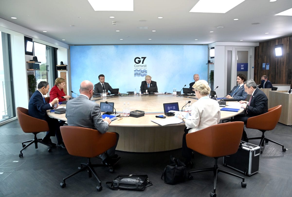 Planery Room at Carbis Bay hotel during the G7 Summit